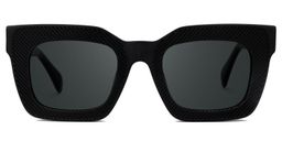 Keisa Black Rectangle Sunglasses0