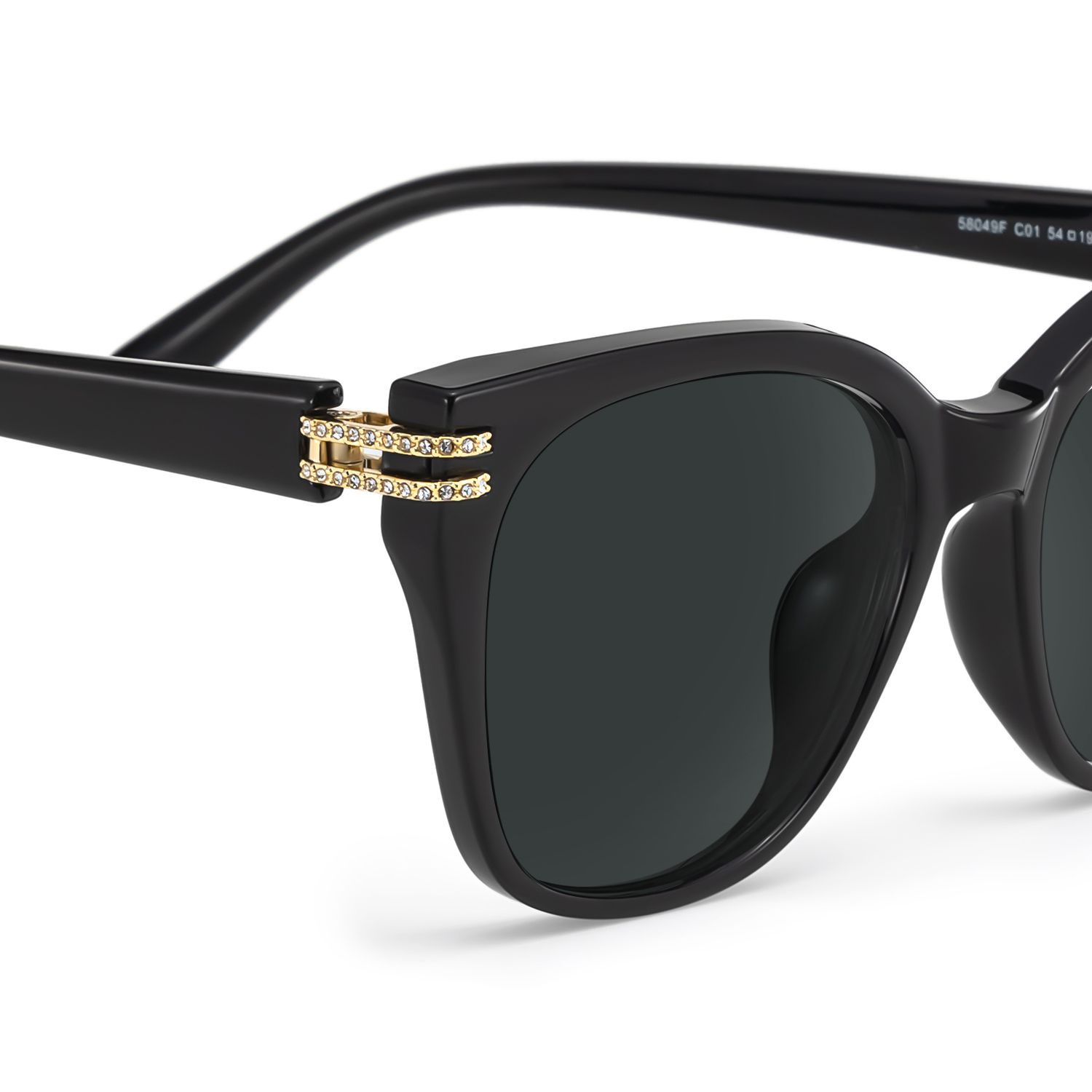 Catalina Black Square Polarized Sunglasses for Driving | ZEELOOL4