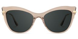 Indira Beige Cat eye Sunglasses0