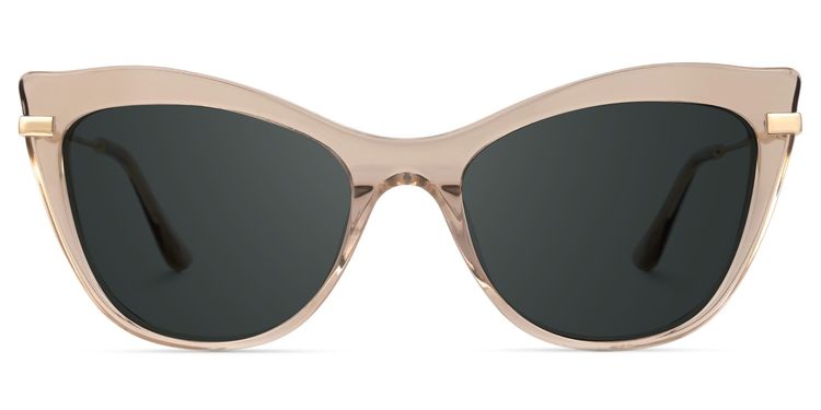 Indira Beige Cat eye Sunglasses