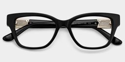 Miranda Black Cat eye Glasses2
