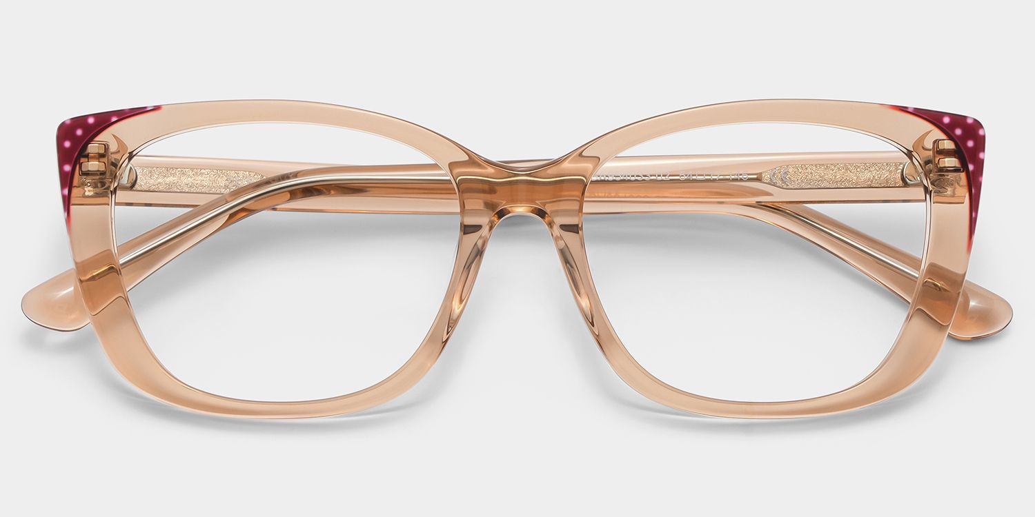 Madeline Cat eye Beige Frame Glasses for Women | ZEELOOL2