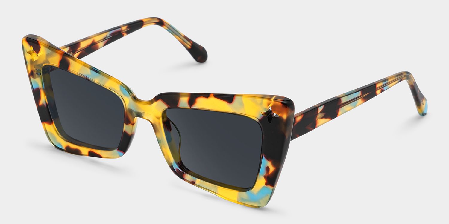 Kairos Rectangle Tortoise Frame Sunglasses Online Sale | ZEELOOL2