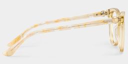 Isabella Clear Yellow Square Glasses4