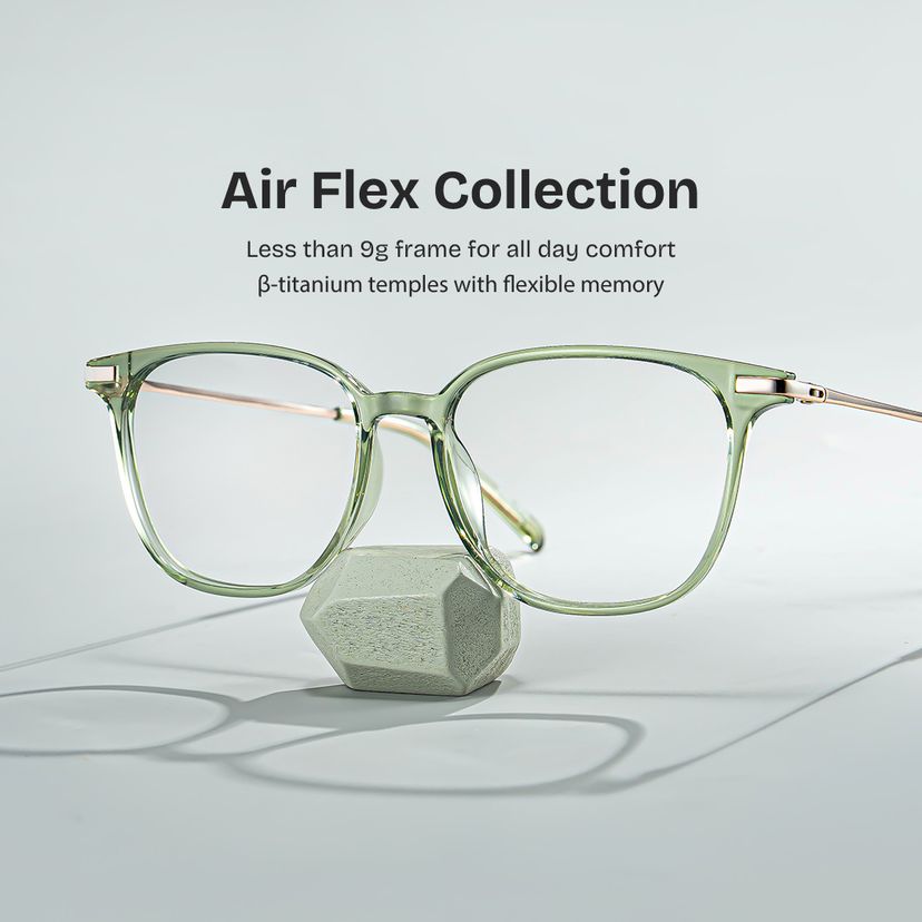 Florence Green Rectangle Glasses