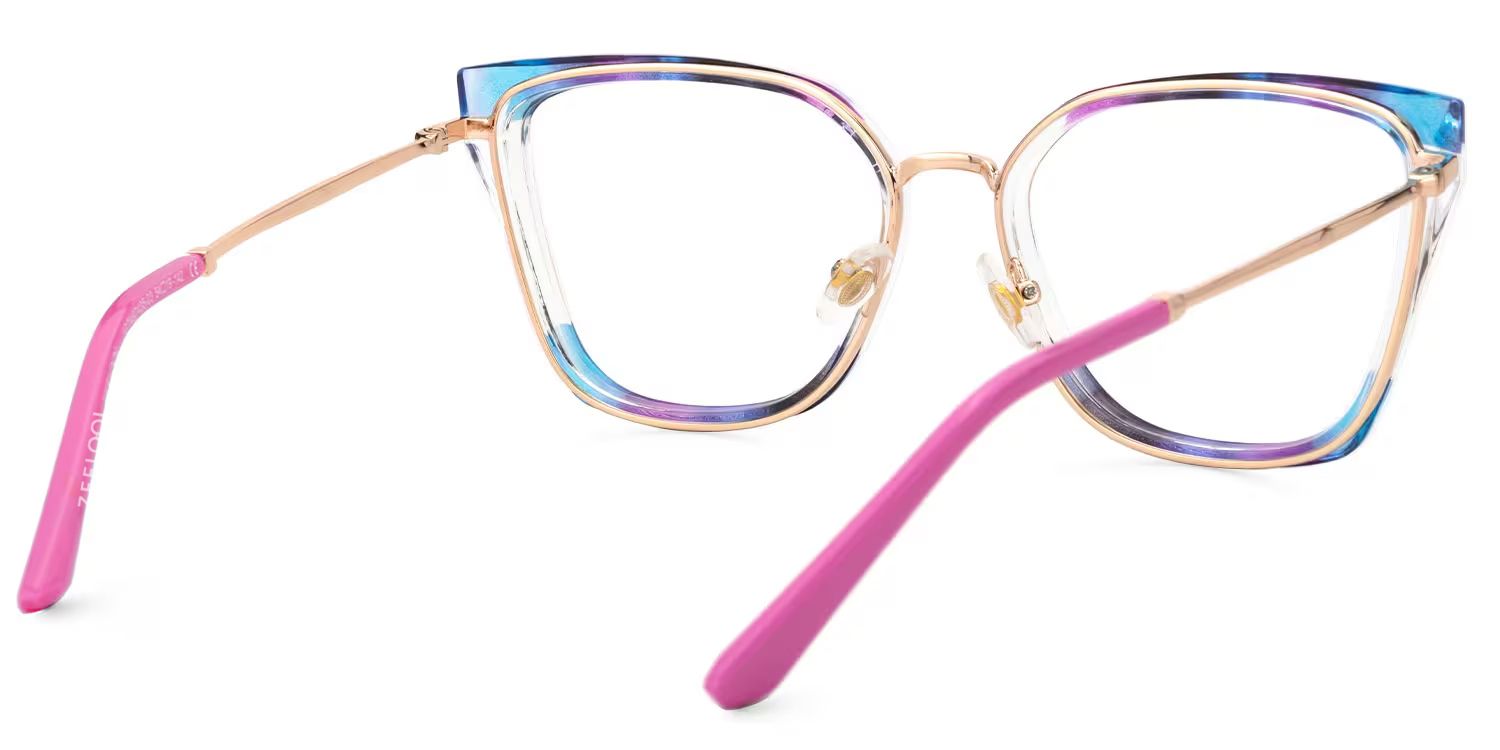 Martins TR90 Rectangle Multicolor Rainbow Frame Glasses | ZEELOOL4