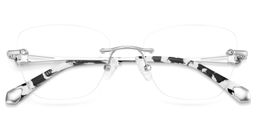 Seth Silver Rectangle Glasses4