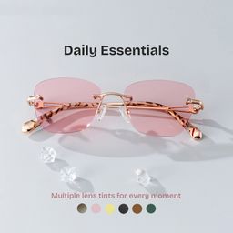 Seth Rose Gold Rectangle Glasses0