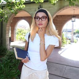 Quincy Red Cat eye Glasses7