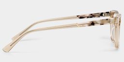 Cassia Beige Rectangle Glasses4