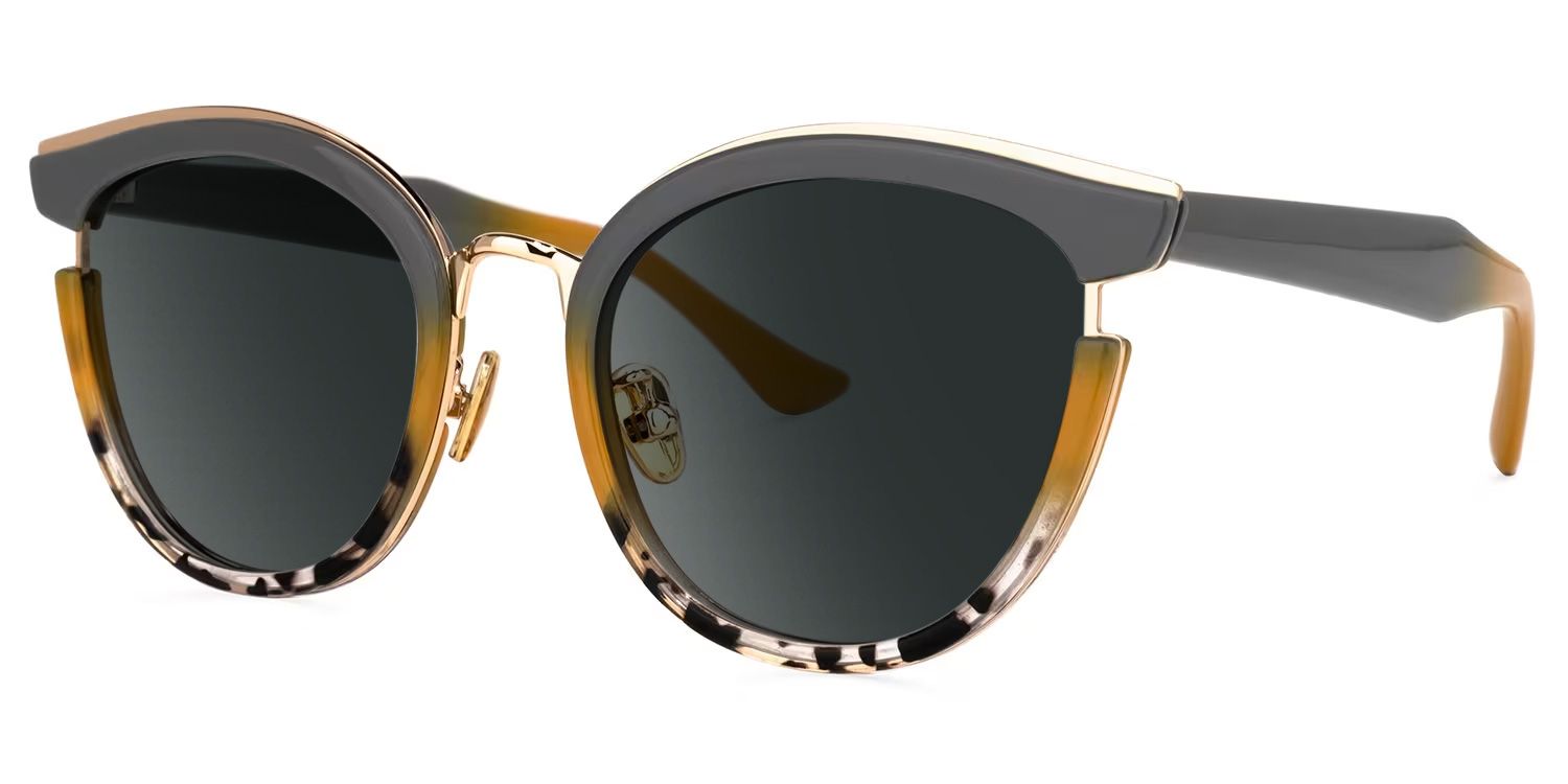 Laraine Cat Eye Gray Prescription Sunglasses | ZEELOOL1