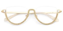 Sparkle Gold Cat eye Glasses3