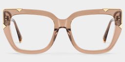 Dax Beige Square Glasses1