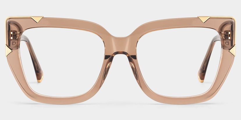 Dax Beige Square Glasses