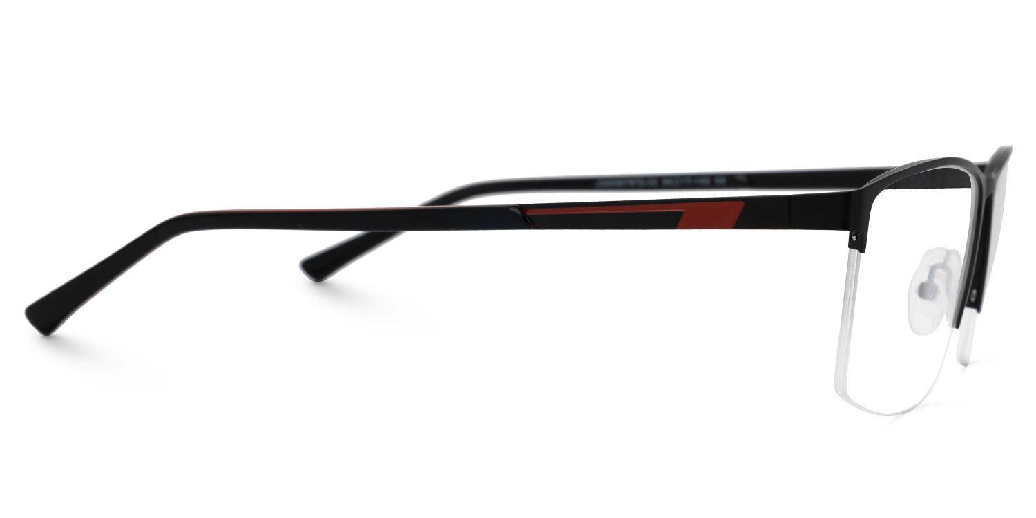 Graniela Rectangle Black Half Frame Glasses for Men | ZEELOOL3