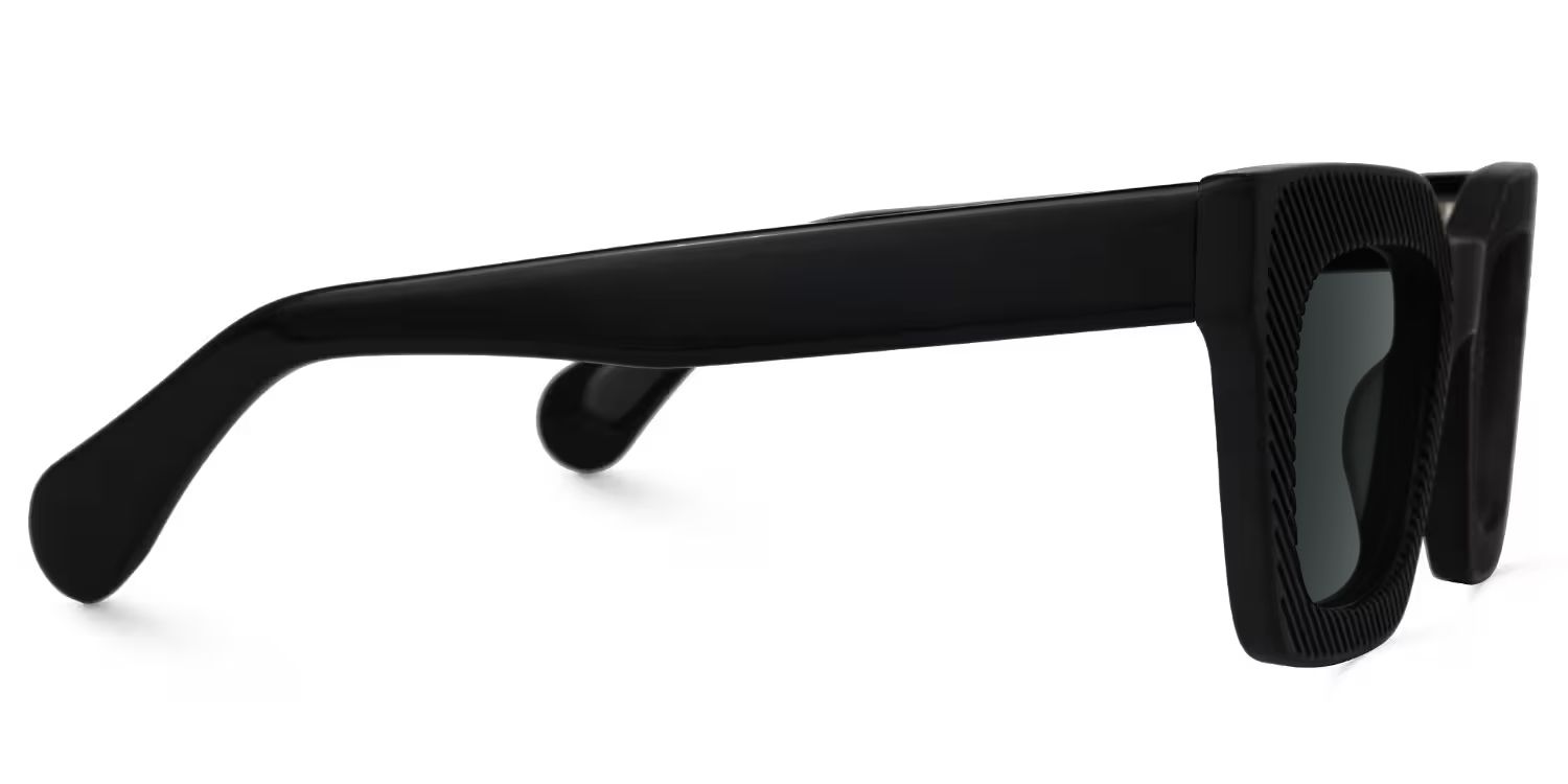Keisa Rectangle Black Frame Sunglasses Online Sale | ZEELOOL2