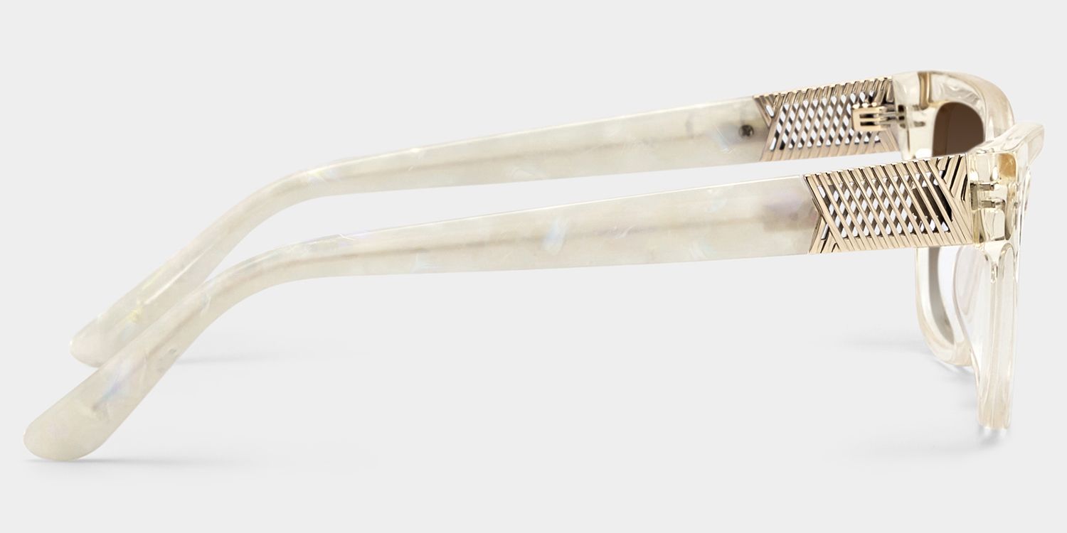 Miranda Cat Eye Clear Yellow Prescription Sunglasses | ZEELOOL5