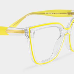 Mirta Yellow Square Glasses4