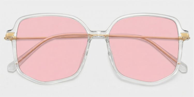 Payton Clear Geometric Sunglasses