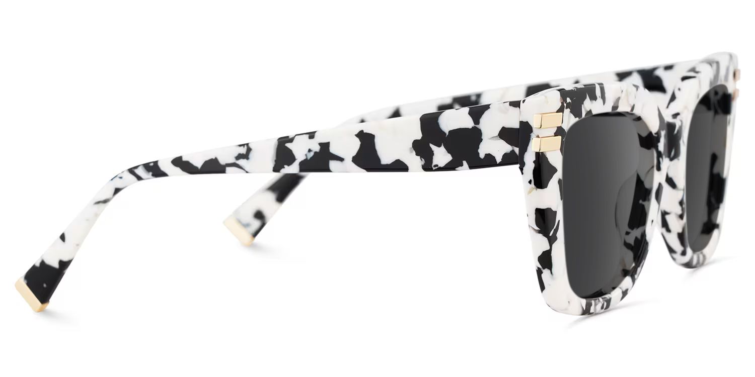 Cardozo Square Cow Print Sunglasses for Women & Men | ZEELOOL3