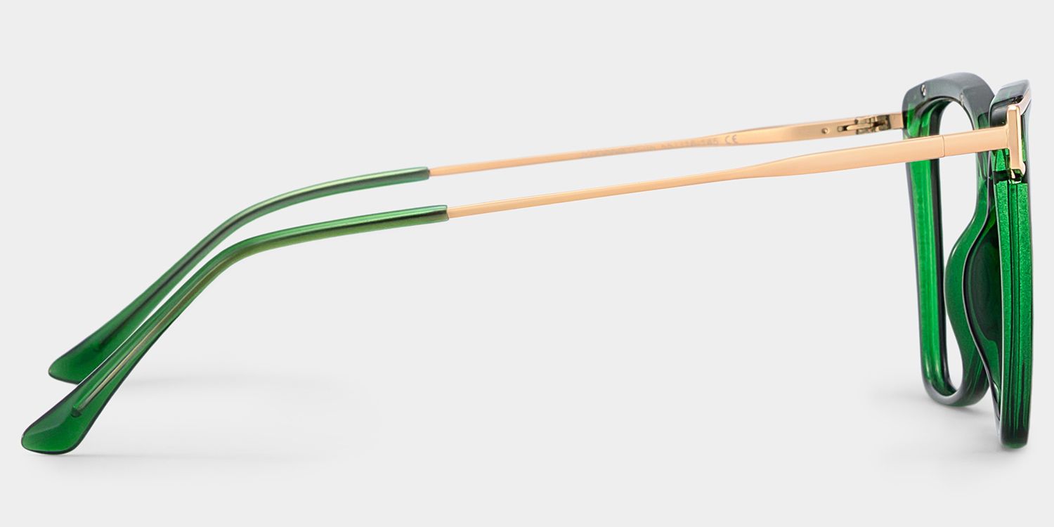 Krystle Square Green Thin Frames Glasses | ZEELOOL3