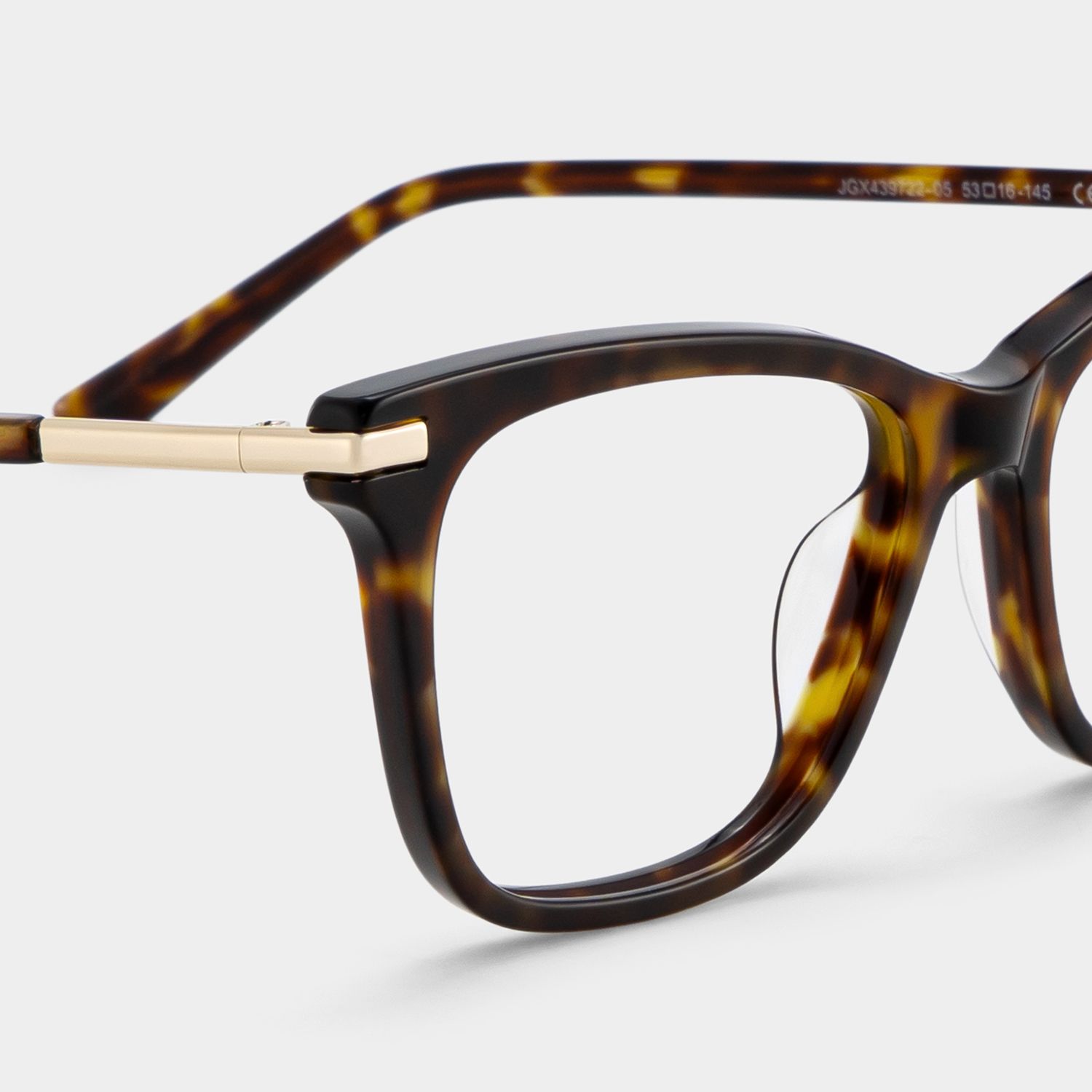 Eliot Tortoise Rectangle Mixed Frame Glasses for Women | ZEELOOL5