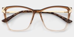 Tricee Brown Square Glasses2