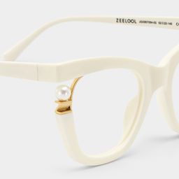 Pearl White Cat eye Glasses5