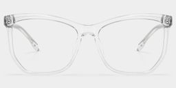 Libby Clear Geometric Glasses0