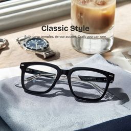 George Black Rectangle Glasses0