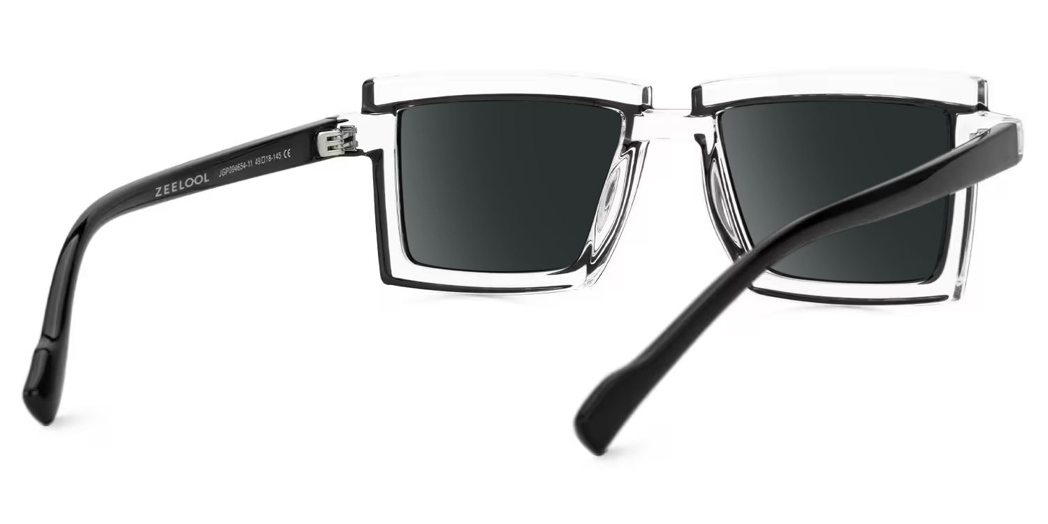Zephyr Plastic Clear Frame Sunglasses | ZEELOOL3