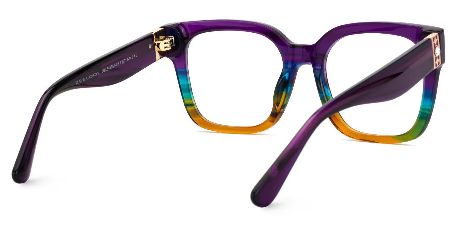 Designer Scicluna Square  Multicolor Full Frame Glasses | ZEELOOL4