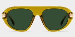 Aveline Green Aviator Sunglasses0