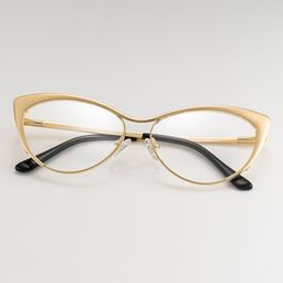 Ellen Gold Cat eye Glasses0