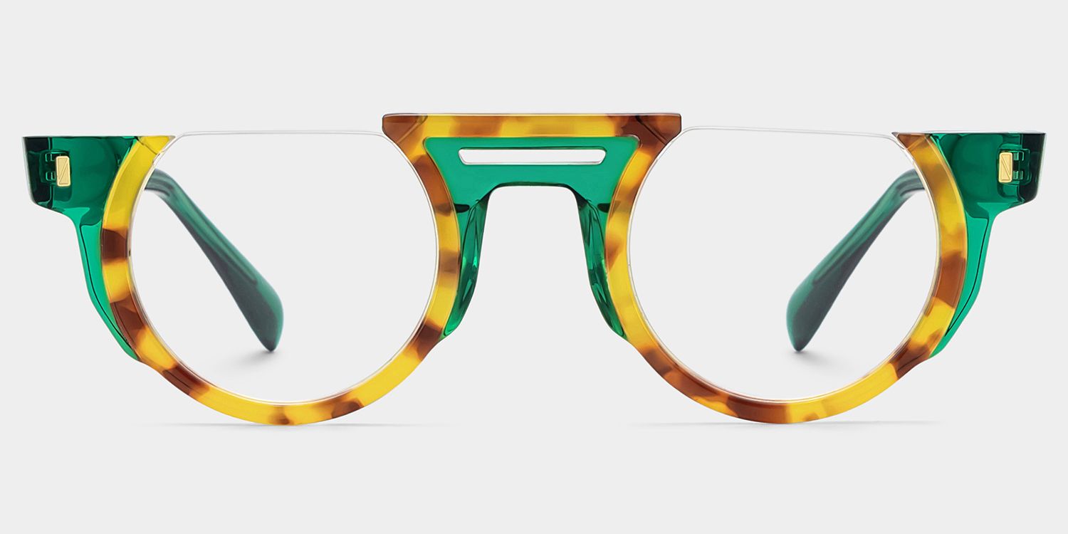 Mastin Round Tortoise Half Frame Glasses for Men | ZEELOOL1