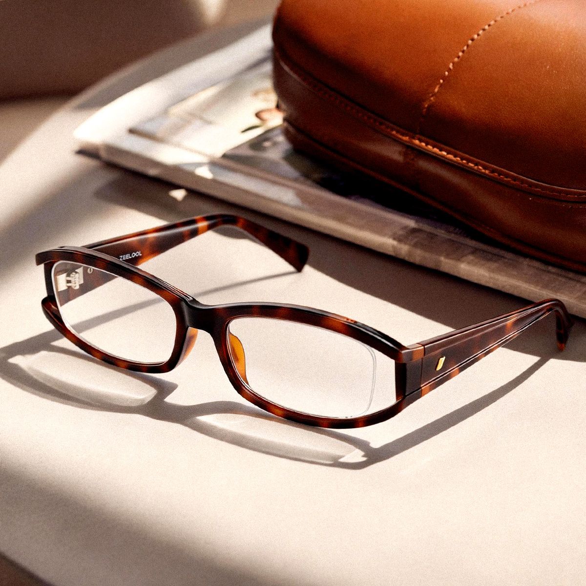 Willow Brown Tortoise Rectangle Glasses for Women | ZEELOOL0