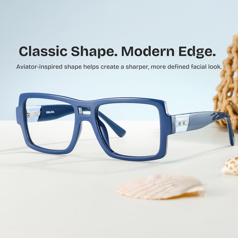 Nora Blue Aviator Glasses
