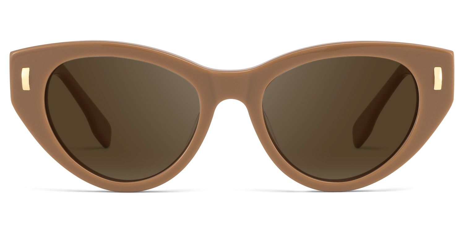 Azura Cat Eye Brown Frame Sunglasses Online Sale | ZEELOOL0