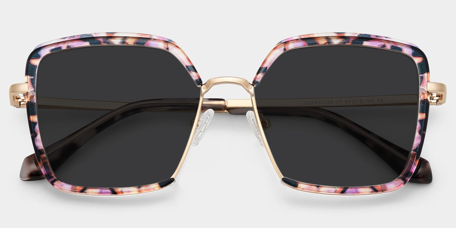 Cordaro Purple-Floral Square Polarized Sunglasses for Driving | ZEELOOL1