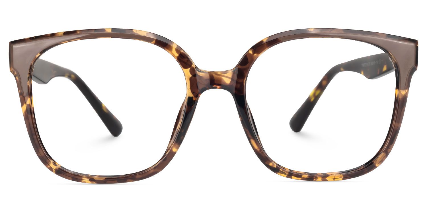 Siner Square Tortoise Frame Glasses for Women | ZEELOOL0