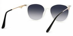 Chanty White Round Sunglasses3