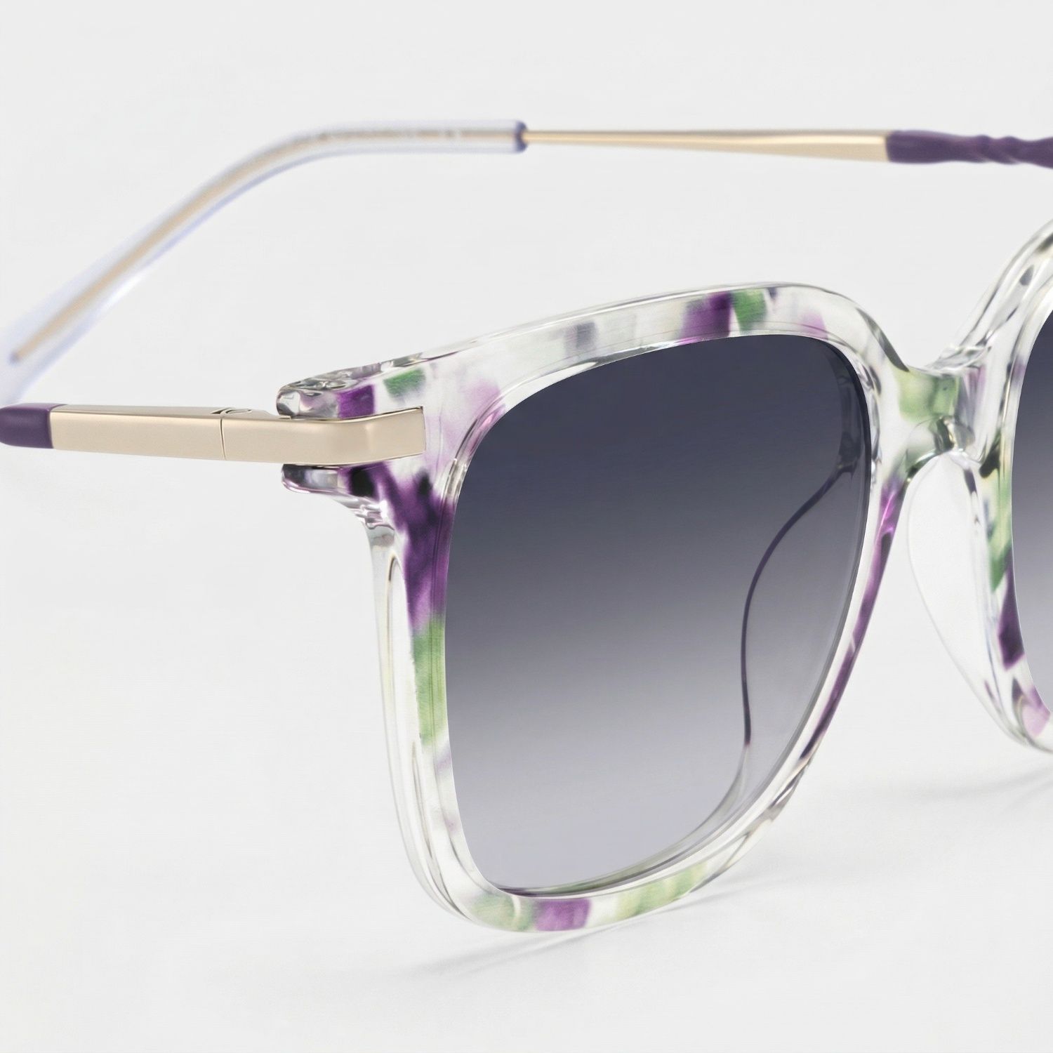 Jacqui Floral Square Polarized Sunglasses for Driving | ZEELOOL4