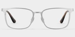 Aubrey Silver Rectangle Glasses1