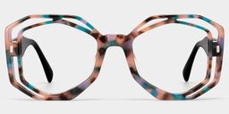 Bobbie Pink-Tortoise Oval Glasses1