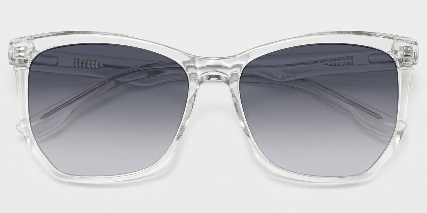 Libby Geometric Clear Frame Sunglasses Online Sale | ZEELOOL1