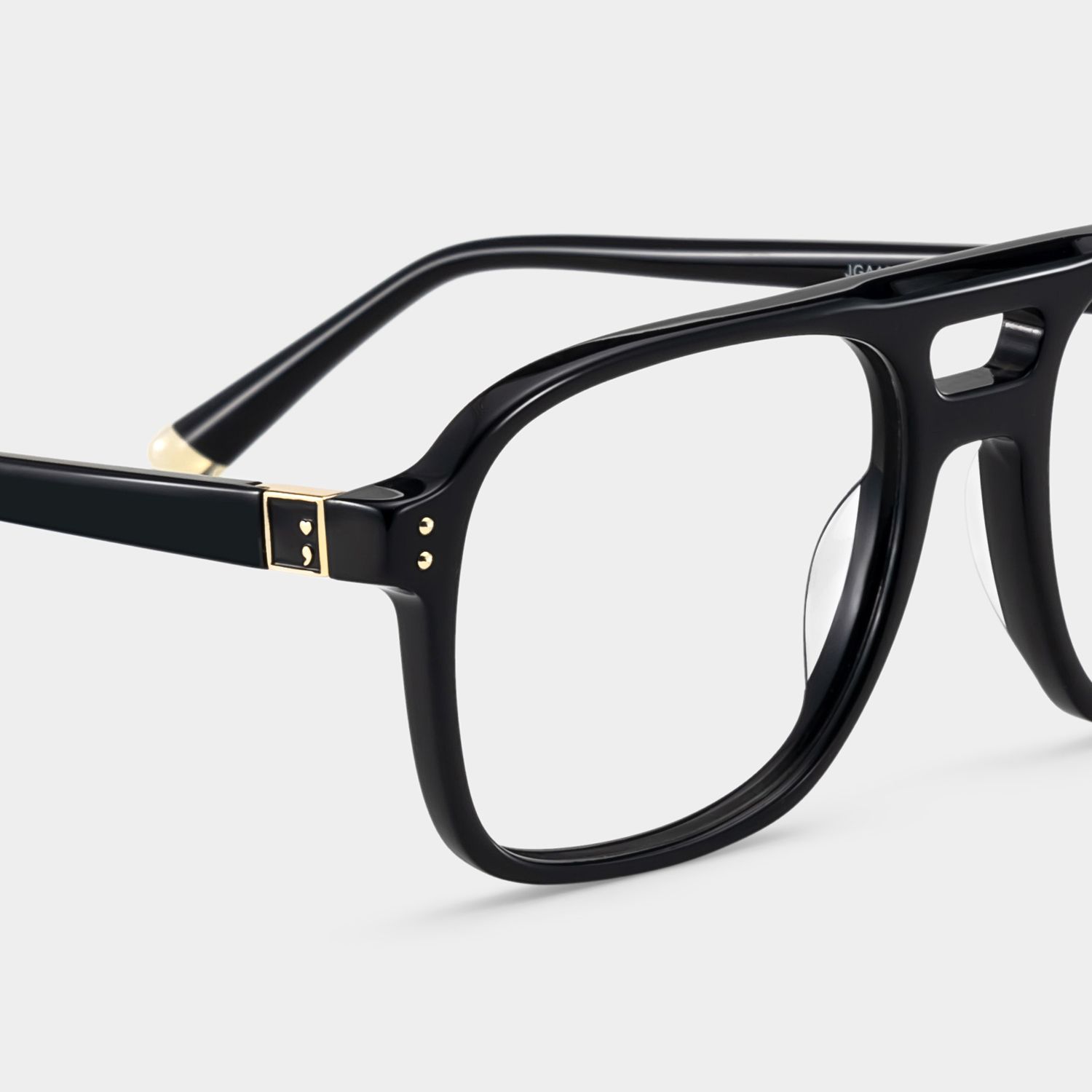 Athena Black Frame Glasses with Aviator Frame Online | ZEELOOL9