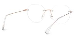 Osorio Rose Gold Geometric Glasses4