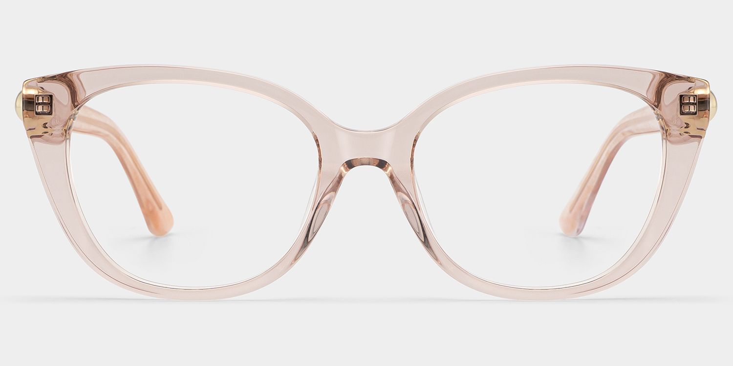 Charlotte Pink Clear Cat Eye Glasses Frames for Sale | Z...1