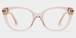 Charlotte Clear Pink Cat eye Glasses1