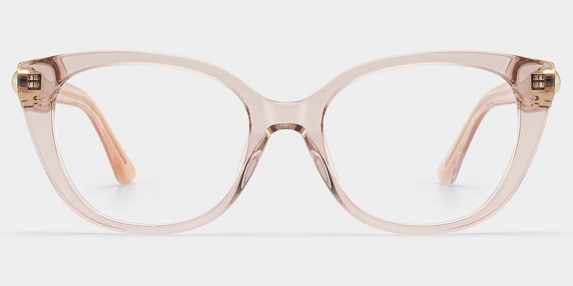 Charlotte Clear Pink Cat eye Glasses